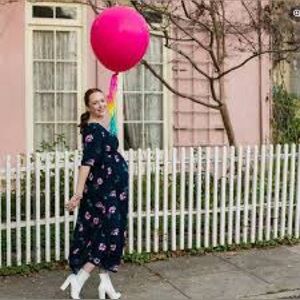 Isabel Maternity by Ingrid & Isabel Floral Dress Navy